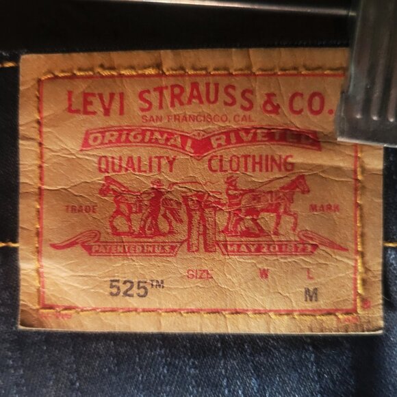 Levi's 525 "Nouveau Downtowner" Dark Wash Boot Cut Jeans - Size 10/L-M - Picture 9 of 13